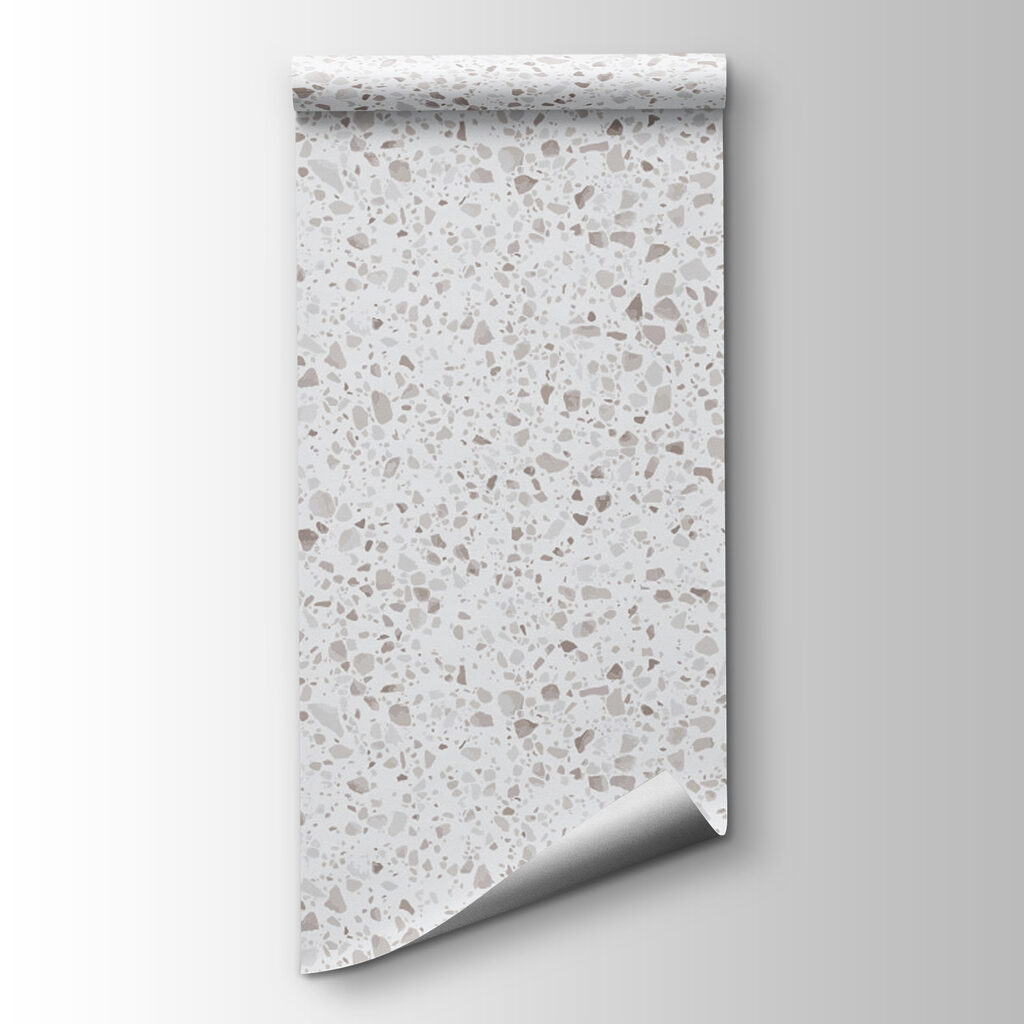 White and gray speckled surface