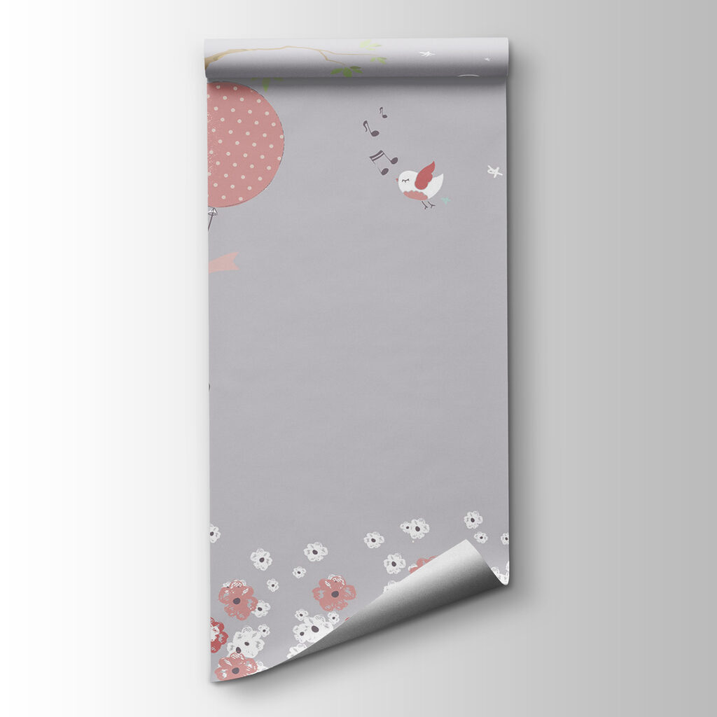 Cartoon of a cat on a swing