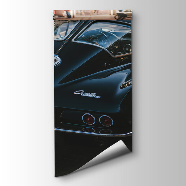 Black car parked on a street Black car parked on a street