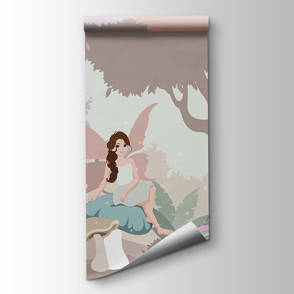 Cartoon of a woman sitting on a mushroom with a unicorn Cartoon of a woman sitting on a mushroom with a unicorn