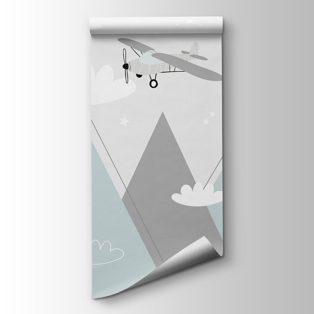 Wallpaper with airplanes and mountains Wallpaper with airplanes and mountains