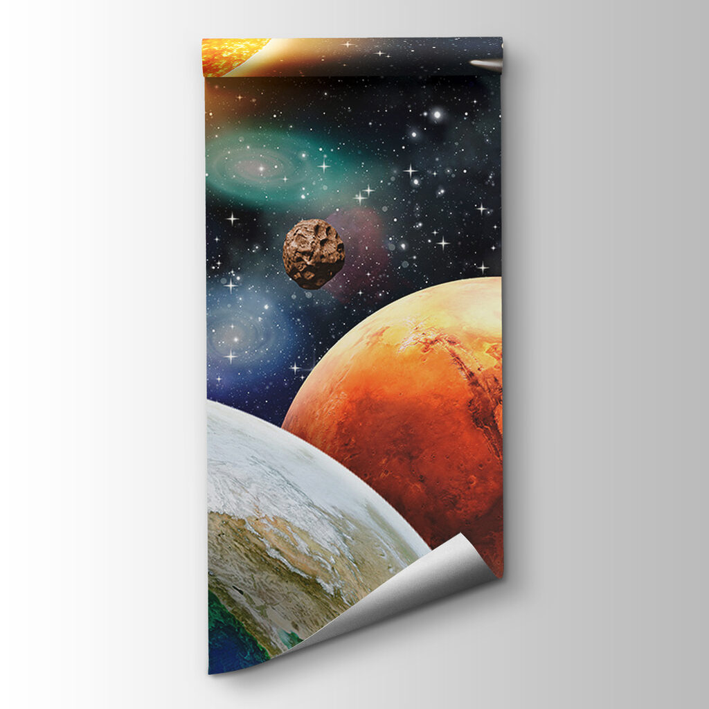 Planets and stars in space Planets and stars in space