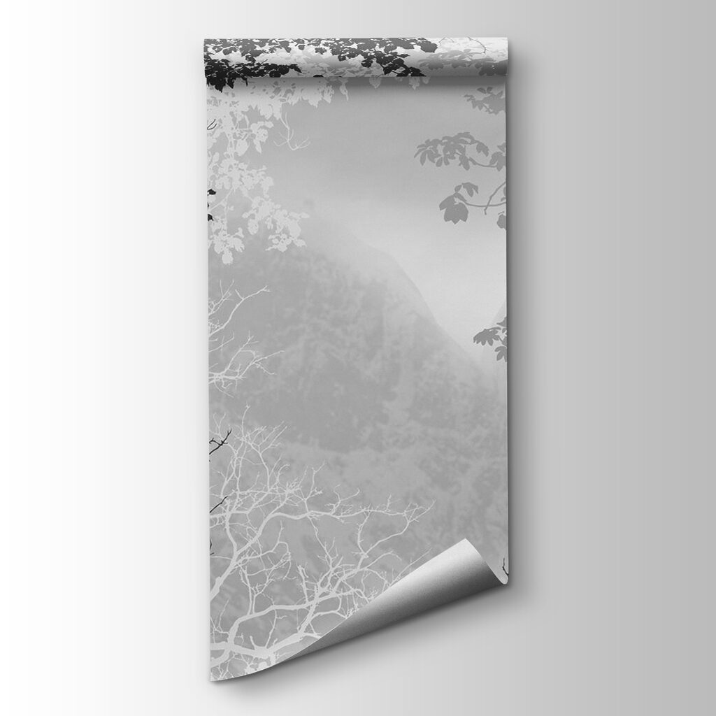 A group of trees with branches and leaves