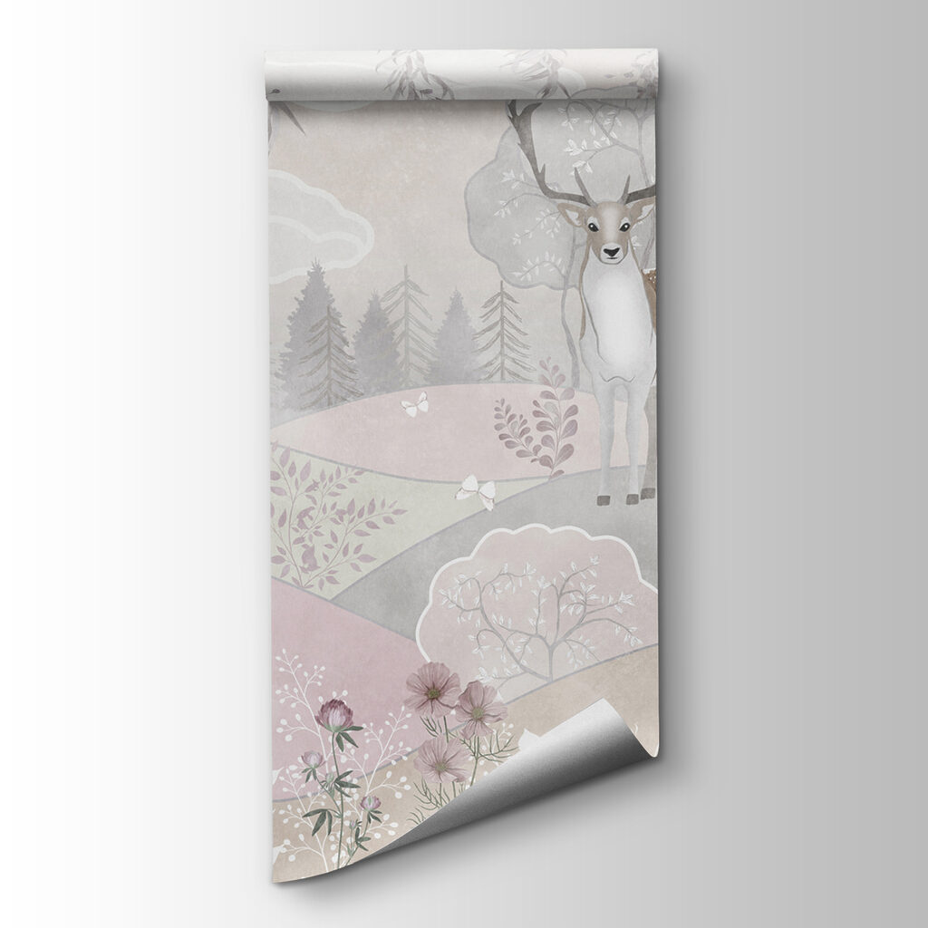 A wallpaper with animals and trees A wallpaper with animals and trees