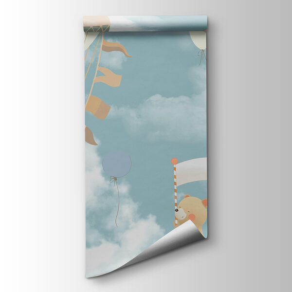 A cartoon of animals in a hot air balloon A cartoon of animals in a hot air balloon