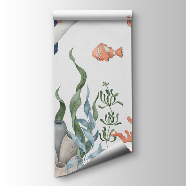 A whale and octopus under water A whale and octopus under water