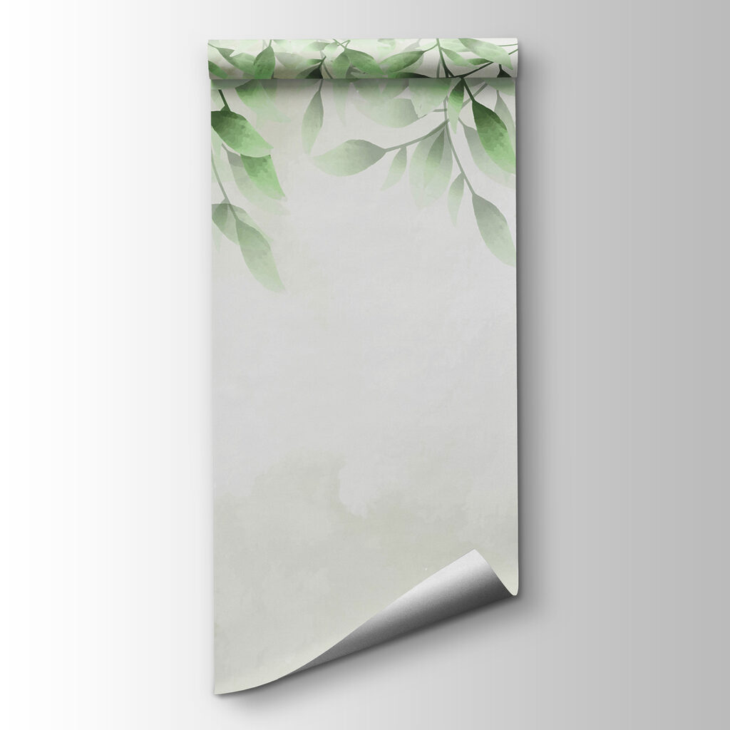 A green leaves on a white background A green leaves on a white background