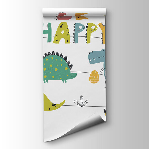 A group of dinosaurs and words