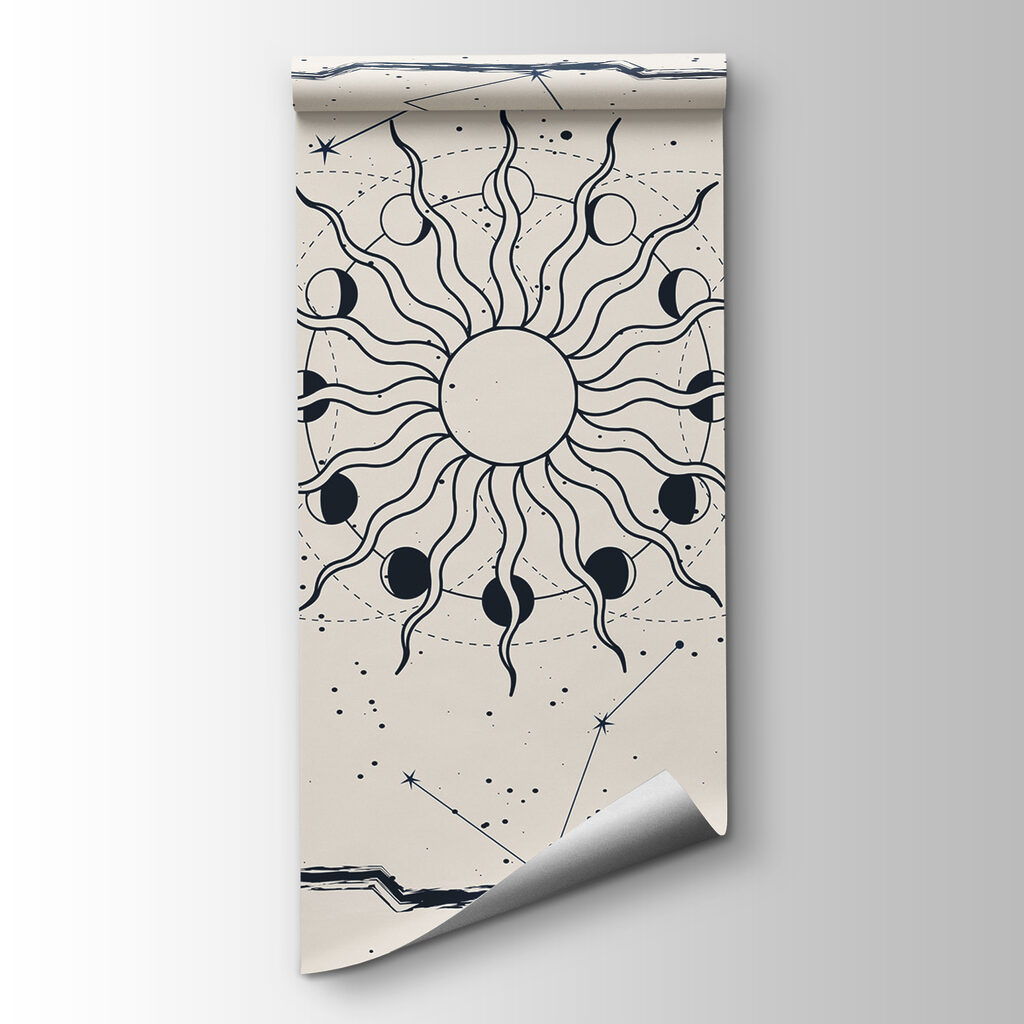 A drawing of the sun and the moon A drawing of the sun and the moon