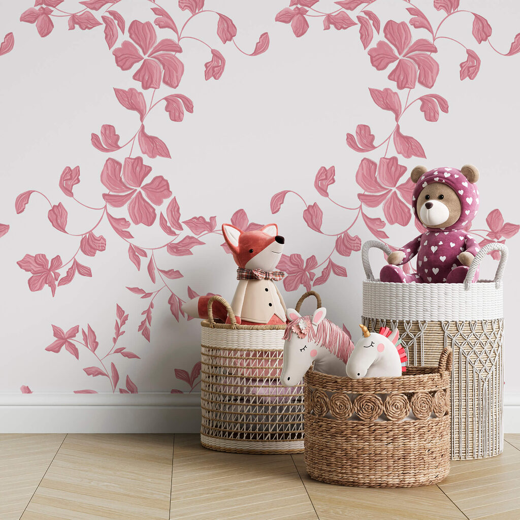 Pattern of pink flowers