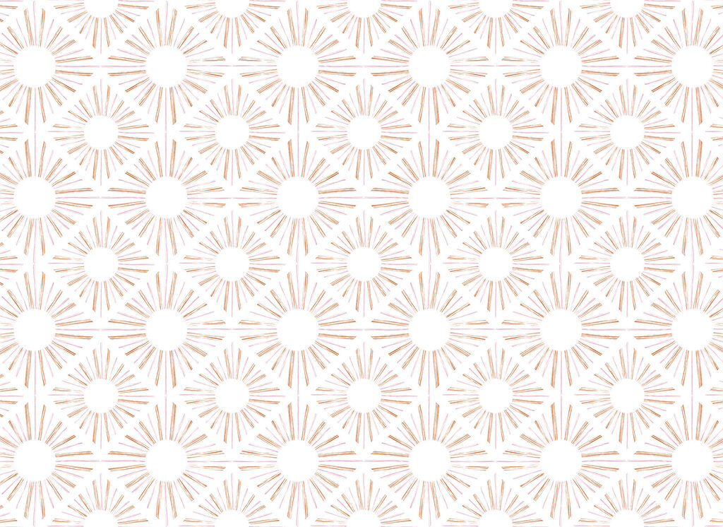 Pattern of orange and white lines