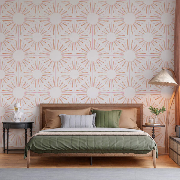 Pattern of orange and white lines