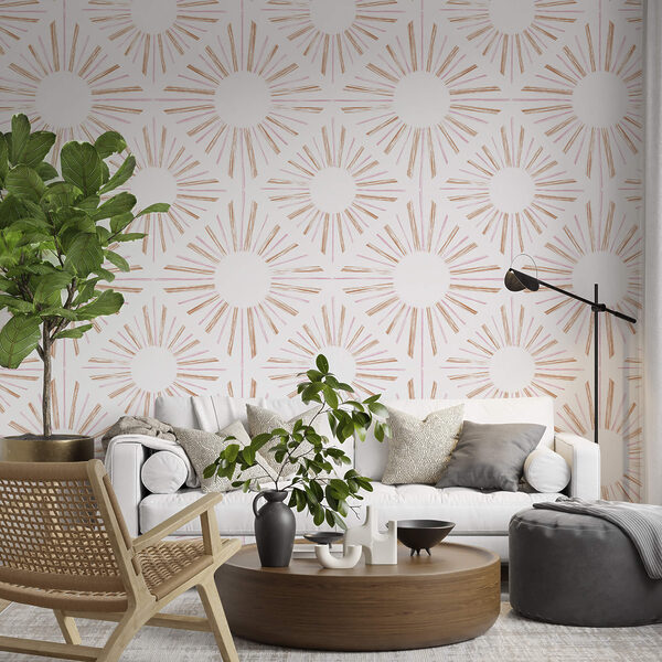 Wall murals Pattern of orange and white lines (SKU: t00436) Wall murals Wall murals Pattern of orange and white lines (SKU: t00436)
