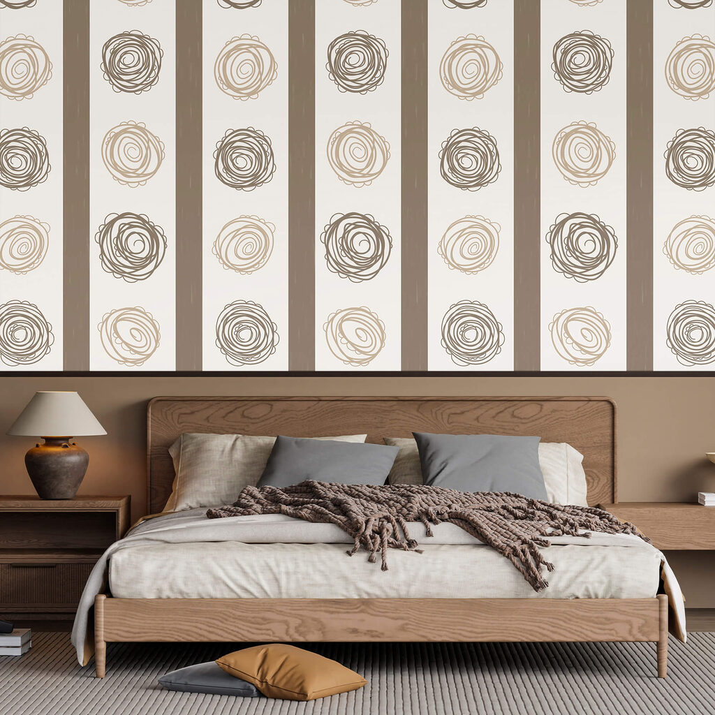 Pattern of circles and lines