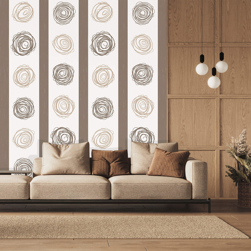 Pattern of circles and lines