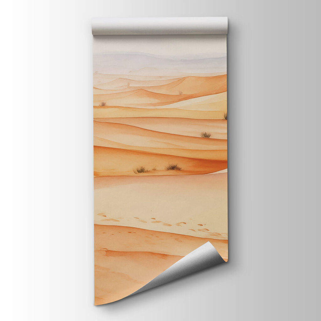 A desert landscape with sand dunes