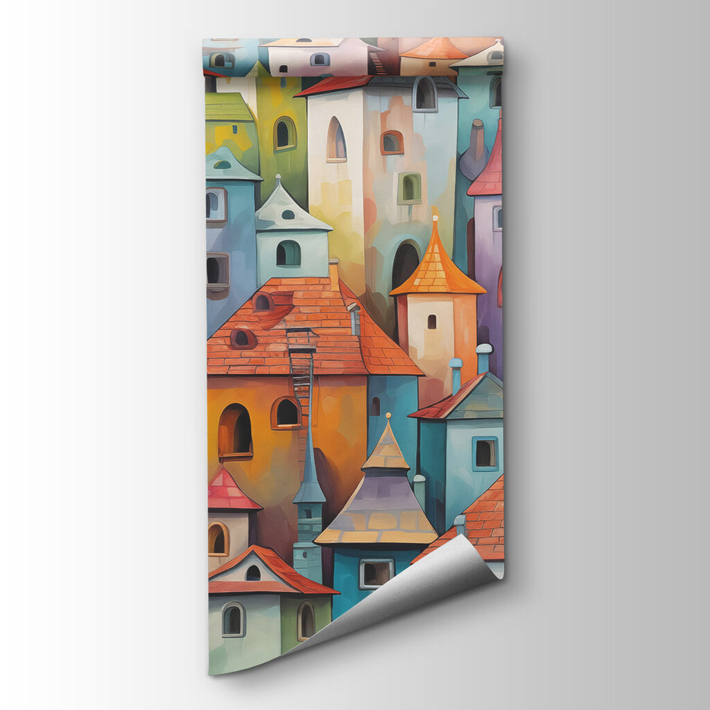 Group of colorful buildings Group of colorful buildings