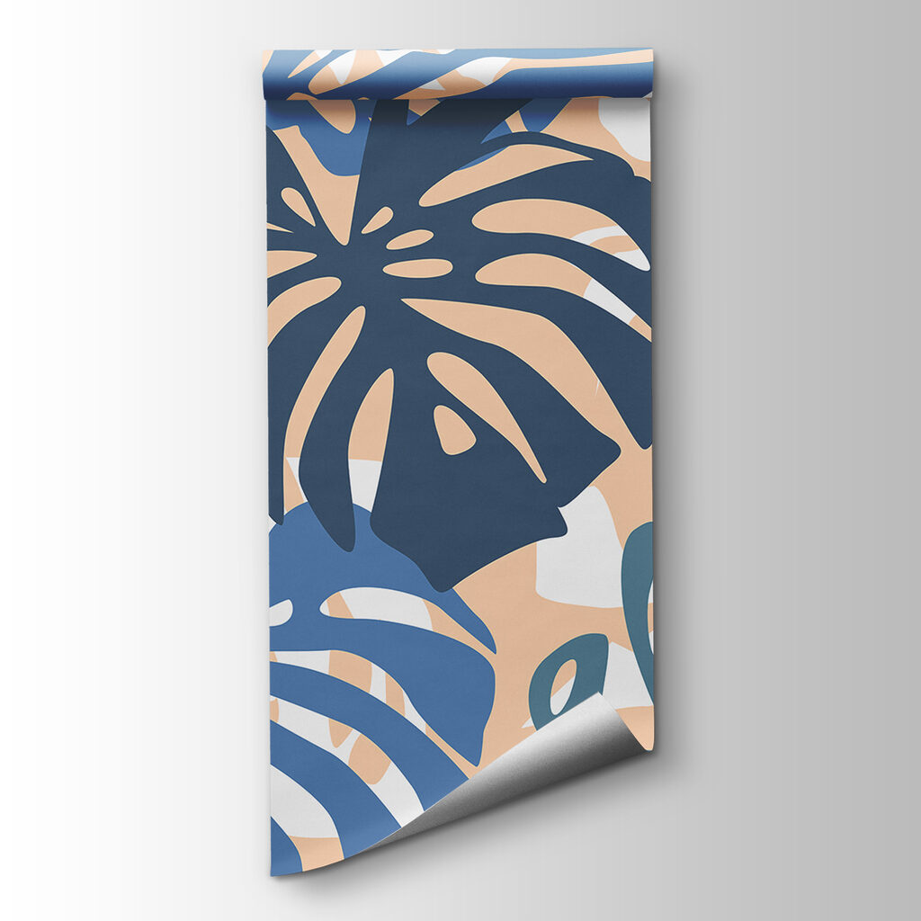 Blue and white leaves Blue and white leaves