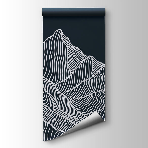 A white lines on a mountain