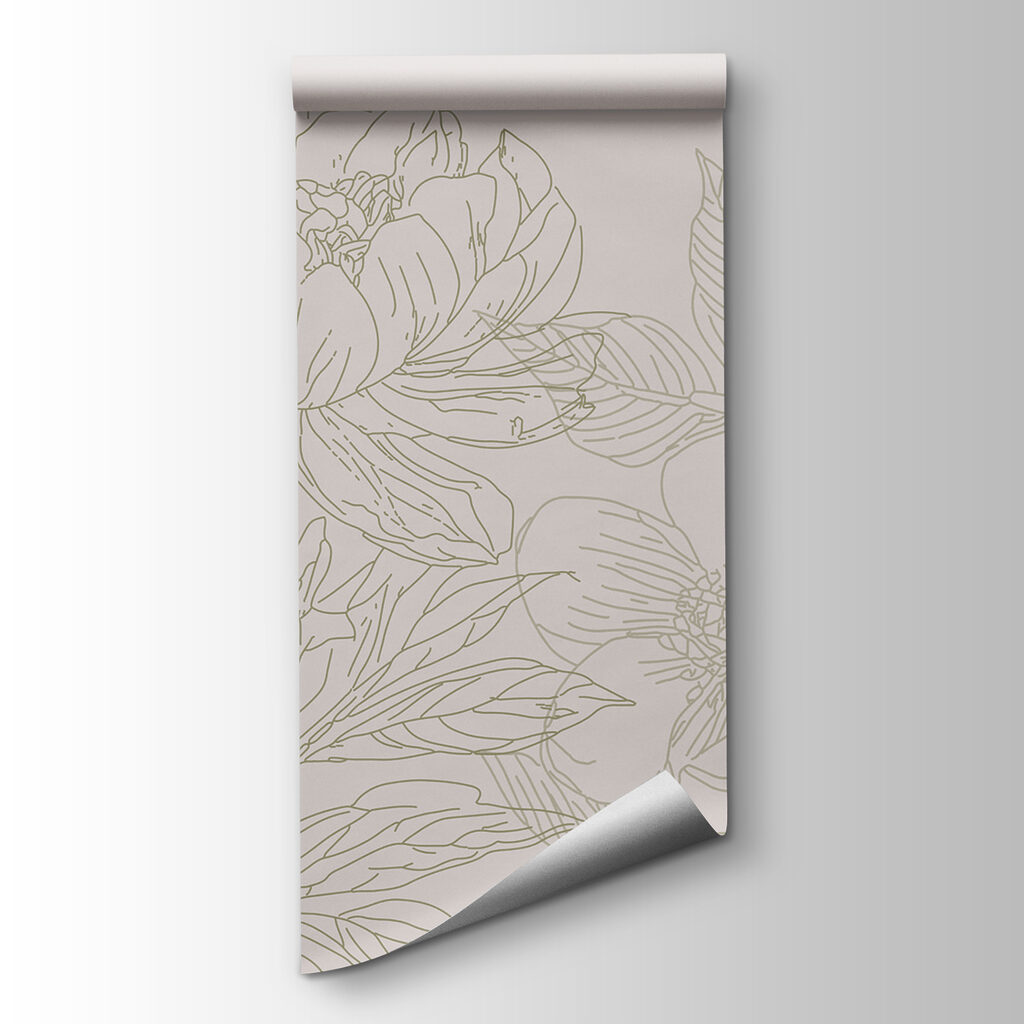 Drawing of flowers and leaves
