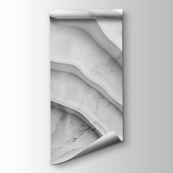 White marble surface with wavy lines