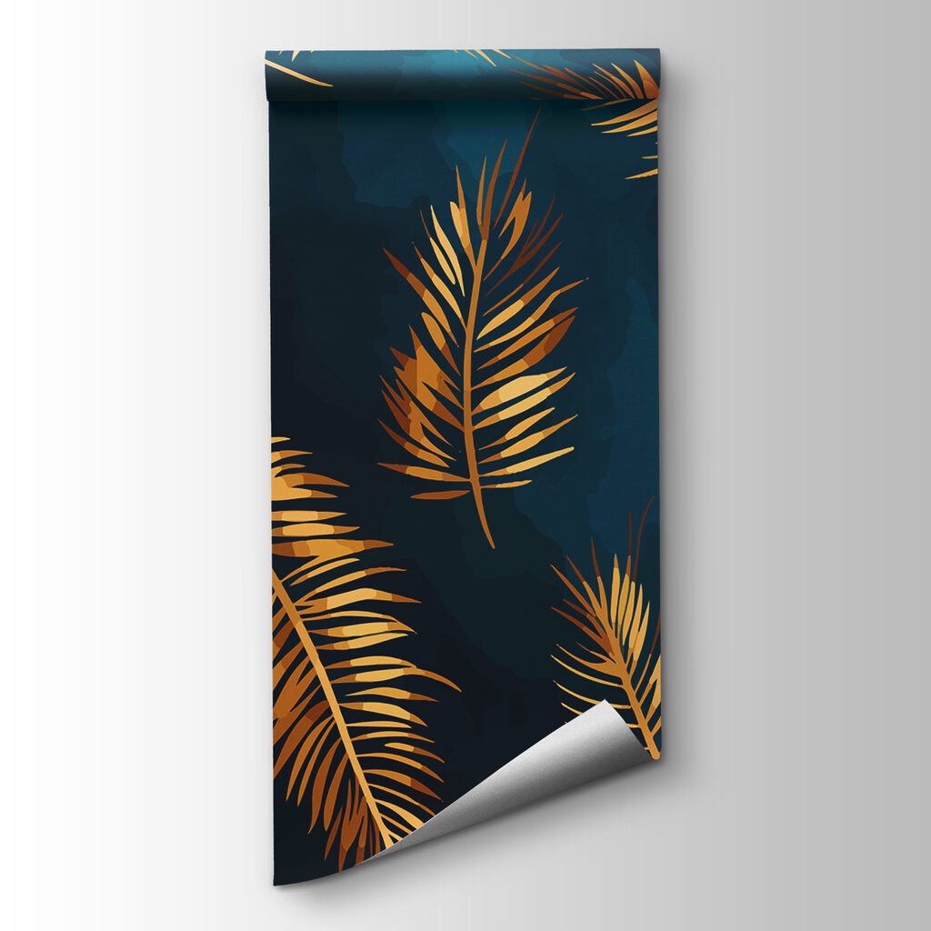 Bronze leaves against dark elegance Bronze leaves against dark elegance