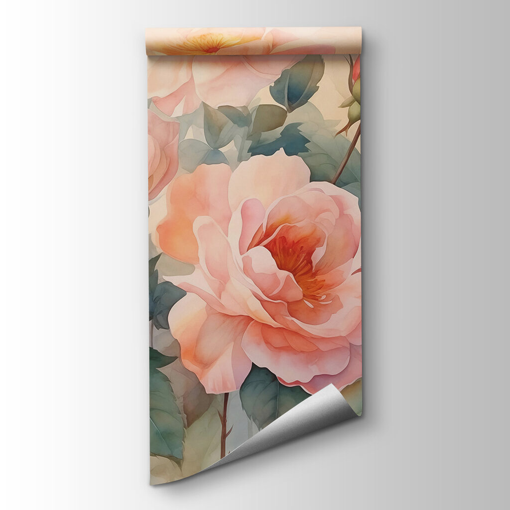 Painting of flowers on a wall