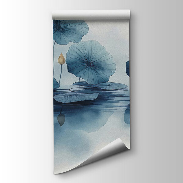 Water lily pads in a row Water lily pads in a row