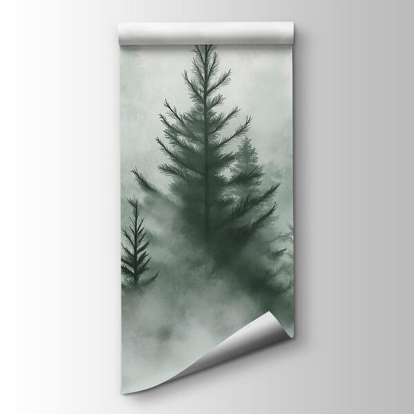 Group of trees in the fog Group of trees in the fog