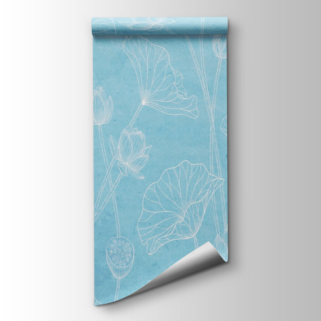 Blue and white floral pattern