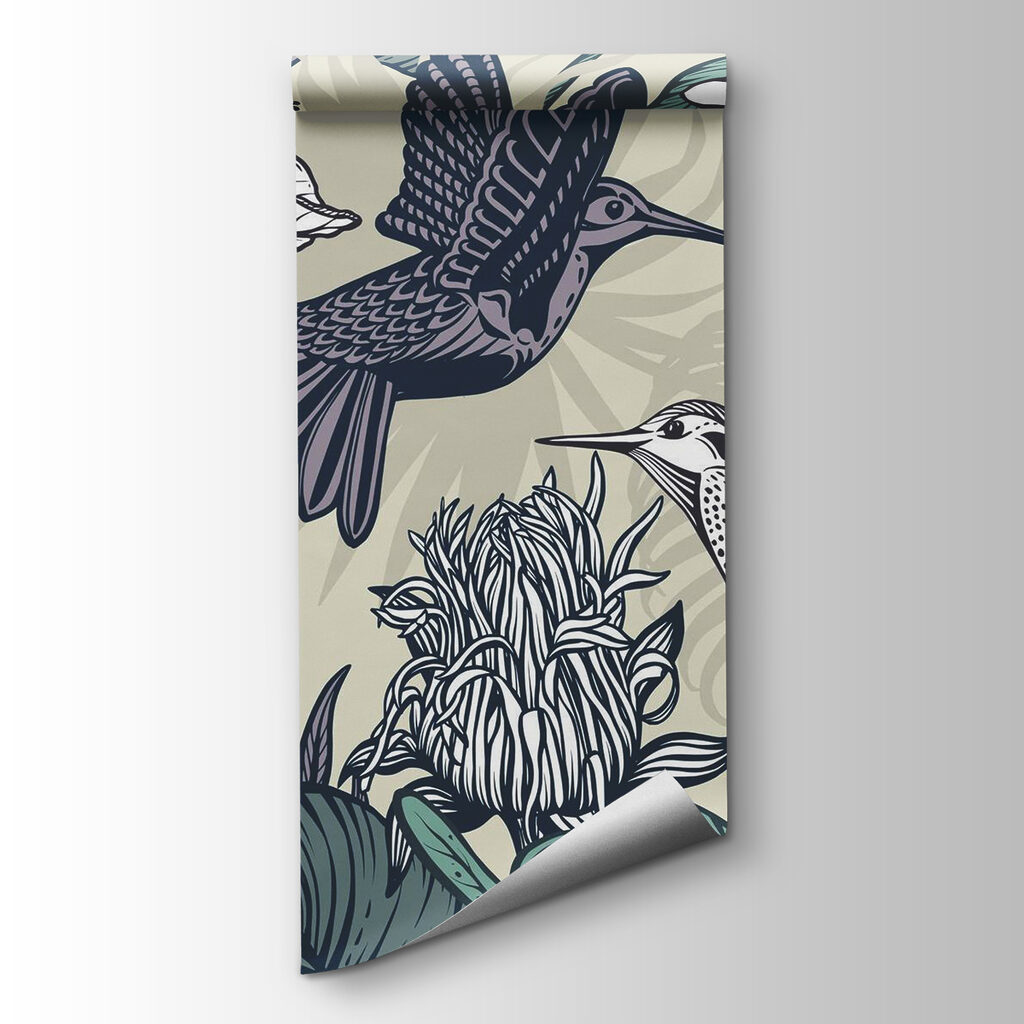 Bird flying over flowers Bird flying over flowers