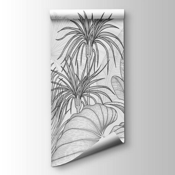 Black and white drawing of plants Black and white drawing of plants