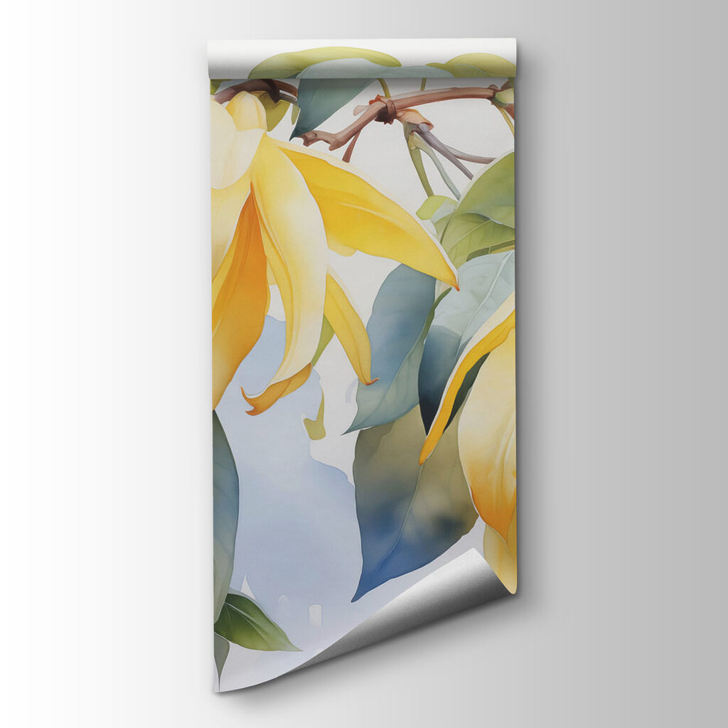 Yellow flowers on a branch Yellow flowers on a branch