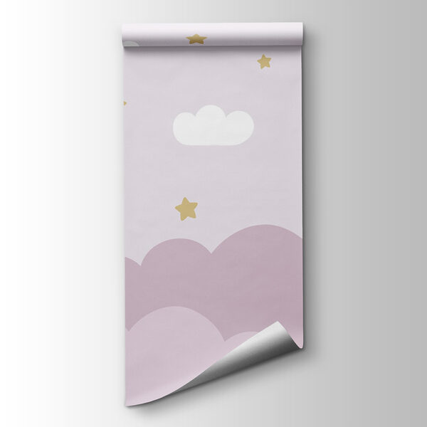 Cartoon elephant and moon in a balloon Cartoon elephant and moon in a balloon