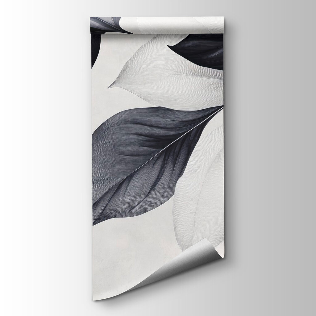 Elegant leaves in monochrome tones