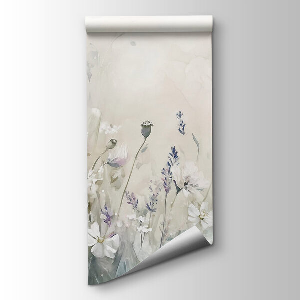 Painting of flowers in a field