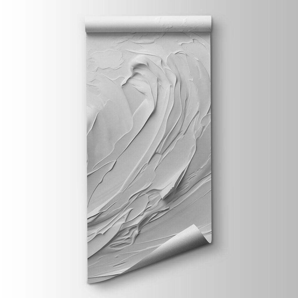 White wall with white waves