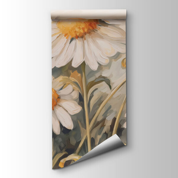 Painting of white and yellow flowers Painting of white and yellow flowers