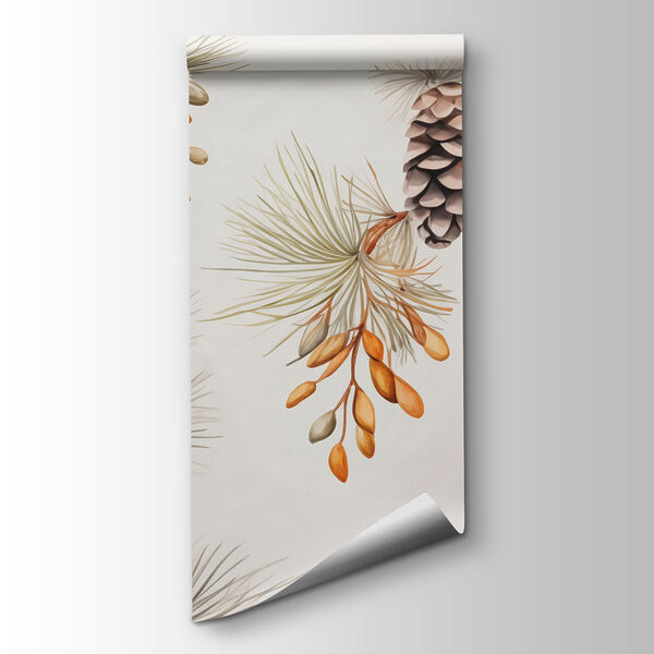 Pattern of pine cones and needles