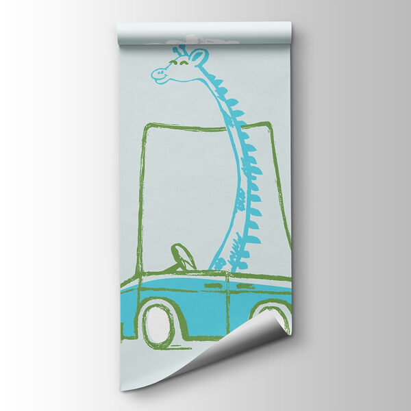 Giraffe in a car Giraffe in a car