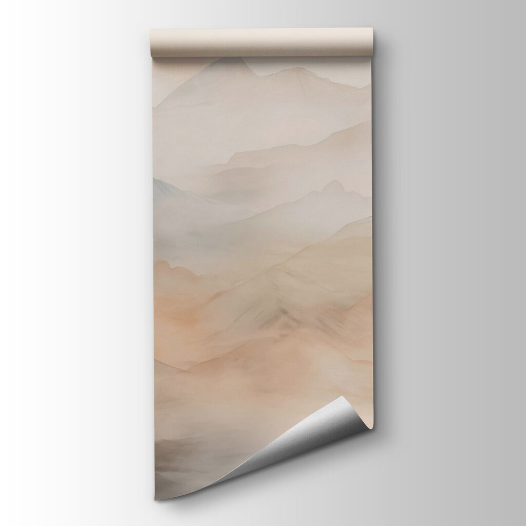 Foggy mountain range