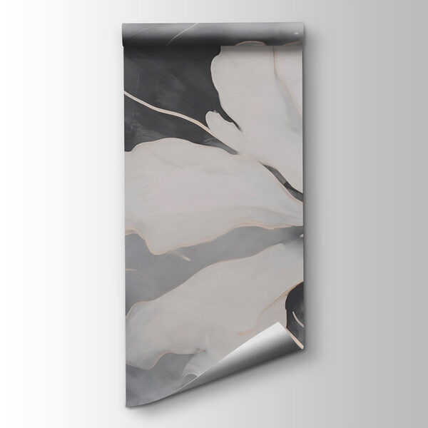 White flower on a black and white background White flower on a black and white background