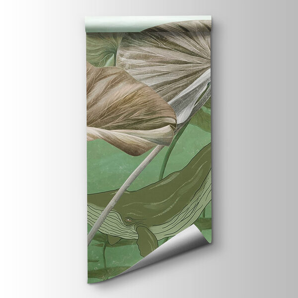 Whale swimming in water Whale swimming in water