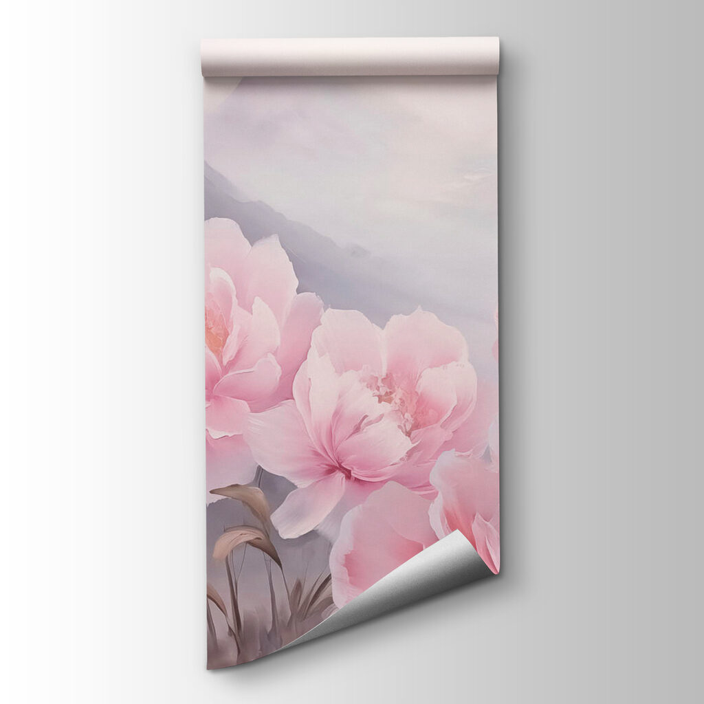Painting of pink flowers