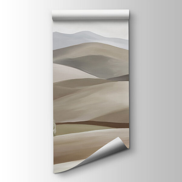 Landscape of hills and trees