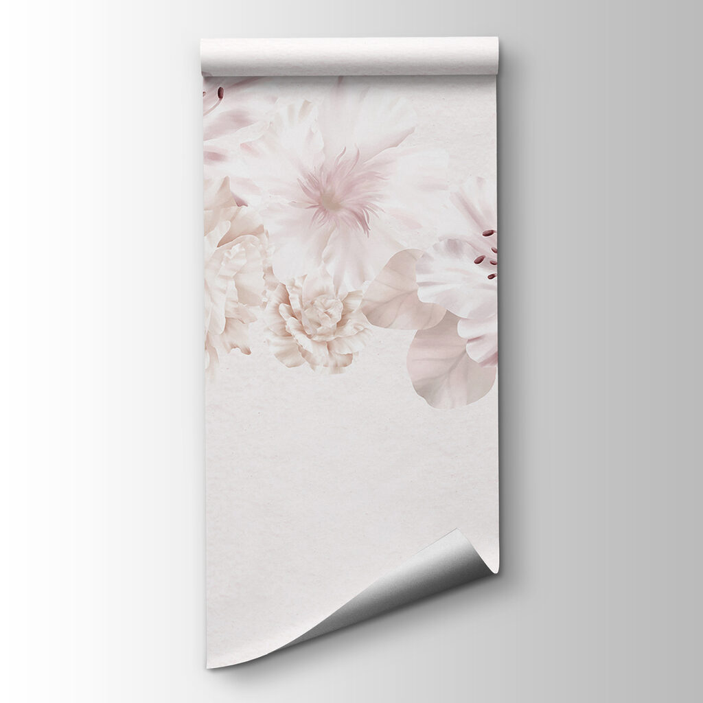 Group of flowers on a white background