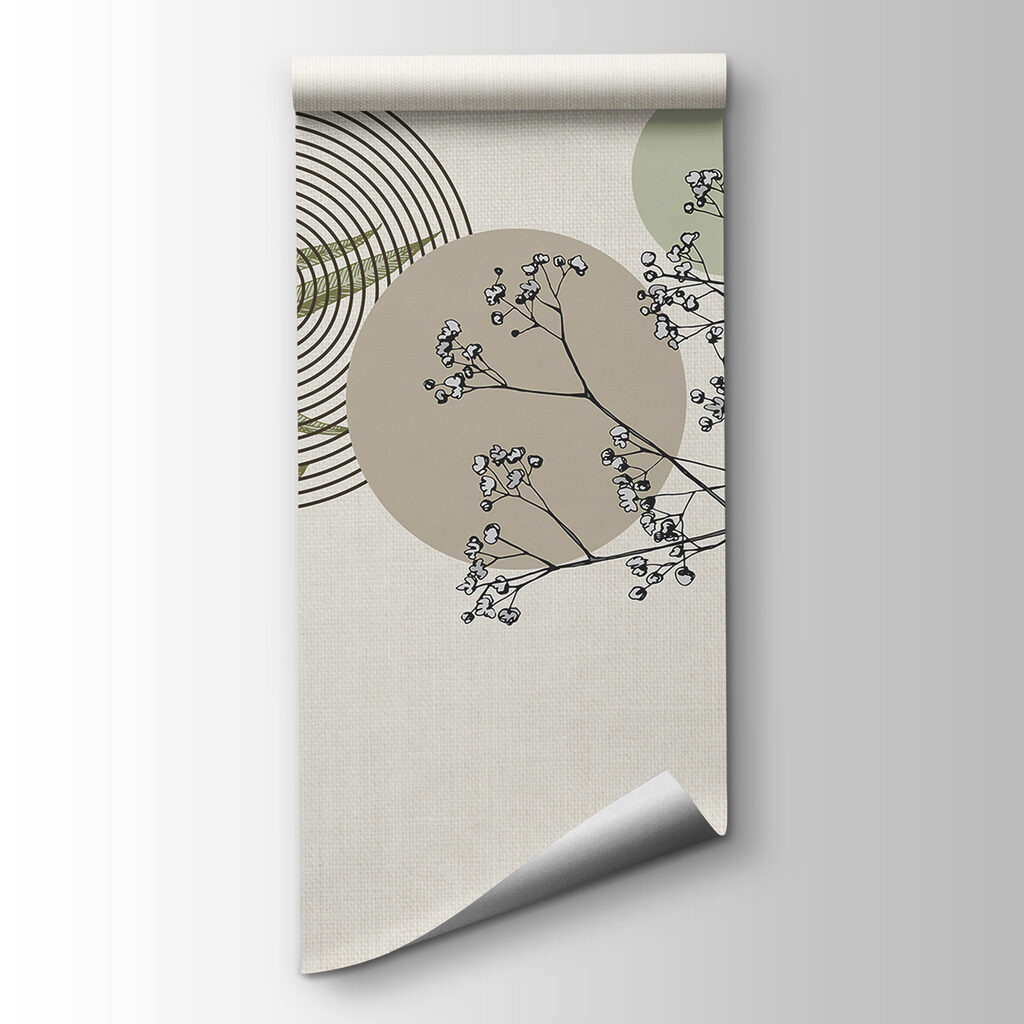 Botanical design with abstract elements Botanical design with abstract elements