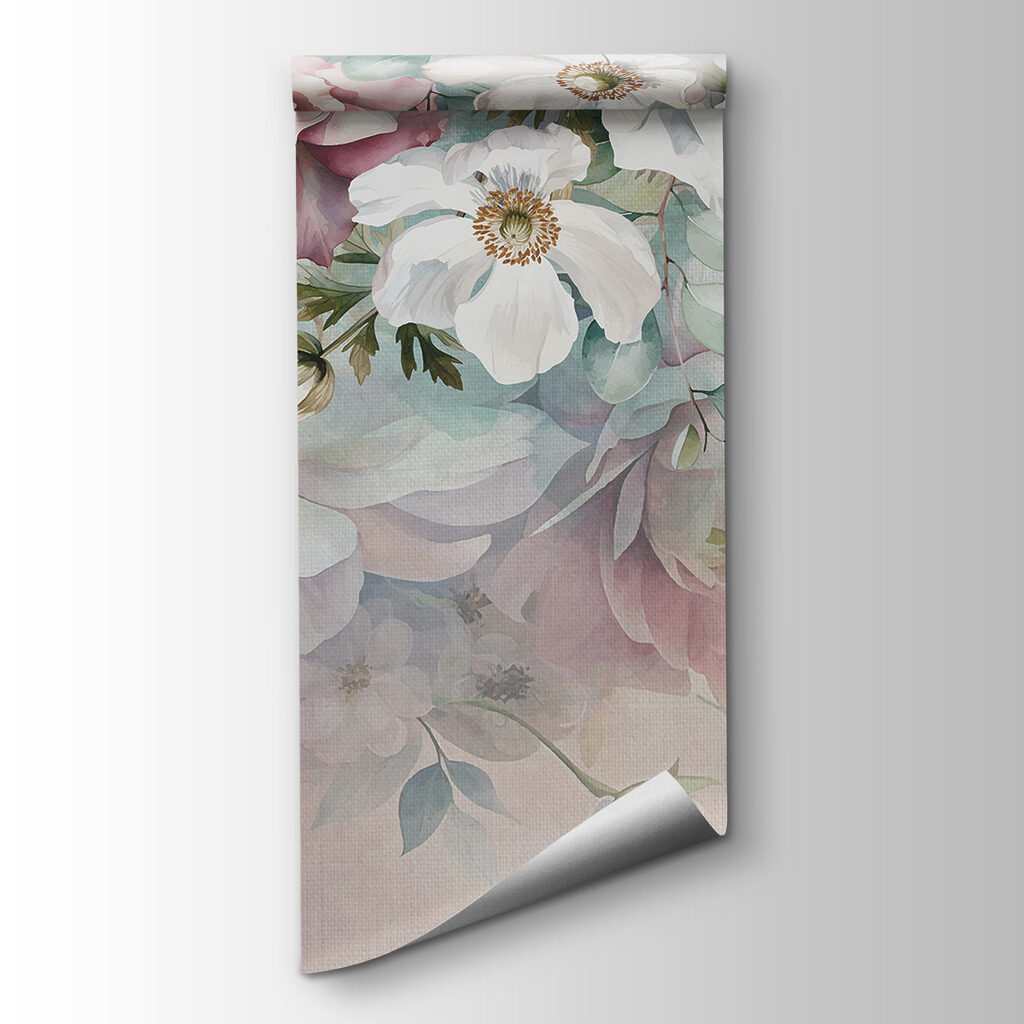 Painting of flowers on a surface Painting of flowers on a surface