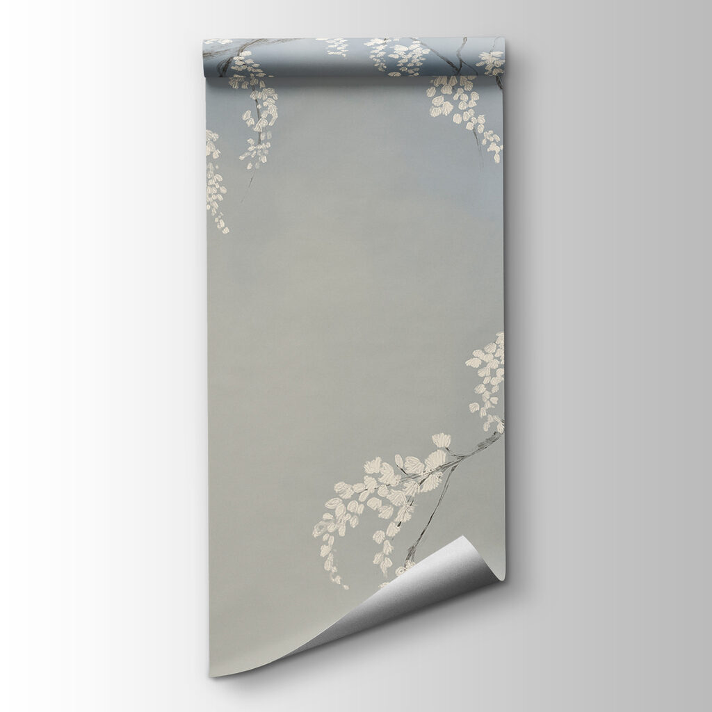 Tree branch with white flowers