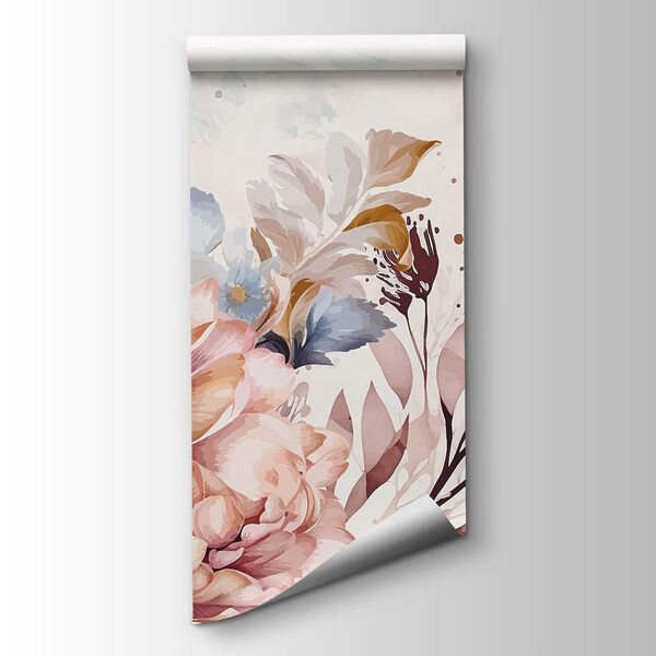 Painting of flowers and leaves